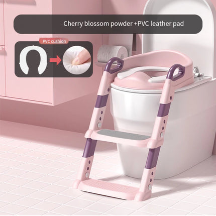 Children's Potty Training Toilet, Convenient Step Stool Foldable Portable Child Seat with Safety Handles
