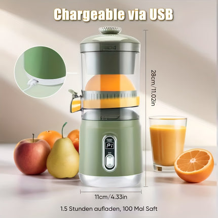 Juicer with Removable Pulp Separator - 0.5L Volume, Lithium Battery