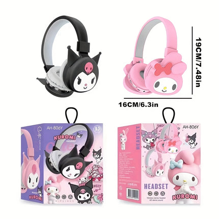 for hello kitty, for Kuromi and for my melody Cute Foldable Wireless Headphones for Teens