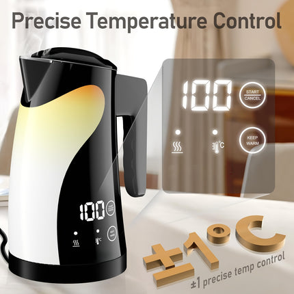 Cute Penguin Design Cordless Electric Kettle 42.27oz & BPA-Free - Variable Temperature Control