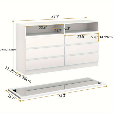 Full Length Mirror 48"x16", Storage Cabinet With LED Light, White Cabinet Organizer With Power Outlet,