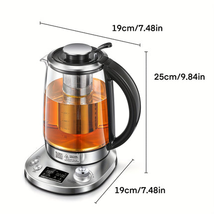 Electric Tea Kettle, 9 Temperature Control Presets Glass Kettle, 1200W Tea Pot with Removable Infuser