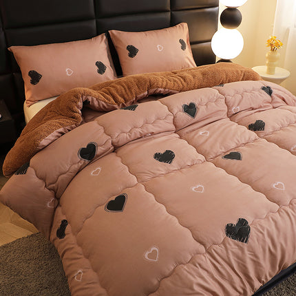 Warm Crystal Velvet Milk Velvet Single Color Warm Blanket and Thickened Quilt