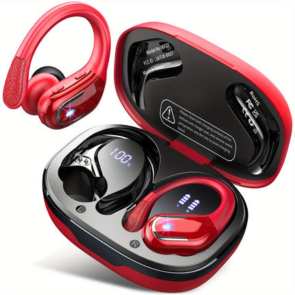 Wireless Earbuds for Running Sports, Wireless Earphones with Earhooks Pure Bass Sound