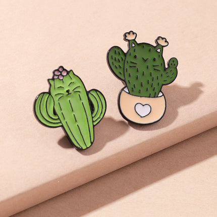 Cartoon Creative Cactus Series Brooch