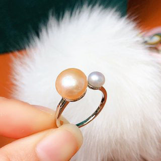 Freshwater Pearl Ring Featuring A Mix Of Large And Small Pearls In A Variety Of Colors
