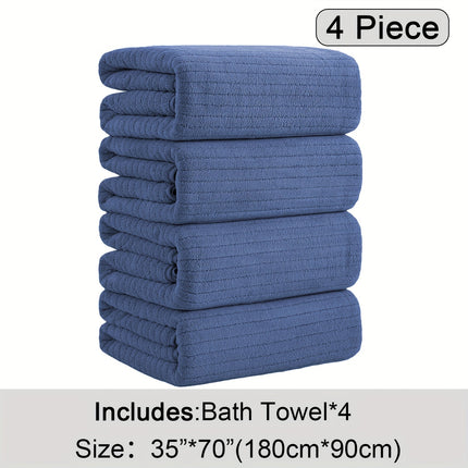 4 Pack Oversized Bath Towels Set, 35"x70" Extra Large Towel Microfiber
