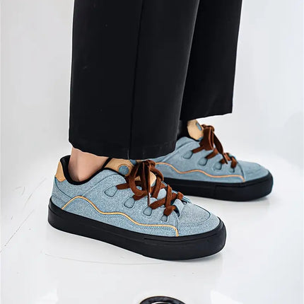 Men's Retro Low-Top Sneakers 2025 New Model - Skate Shoes with Upper & Rubber Sole,
