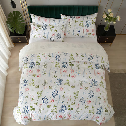 New Stylish Floral Bedding Set 135X200 Comfortable Duvet Cover Set by Luofanfei