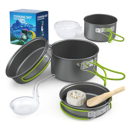 1 Set Aluminum Portable Camping Cookware