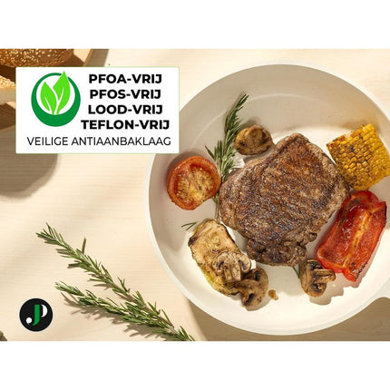 Cookware Set with Lids - All Stovetop Compatible - Non-Stick Pans - PFOA and PTFE Free