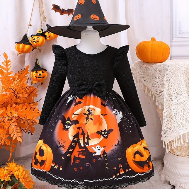 Girls' Autumn and Winter New Halloween Party Dress