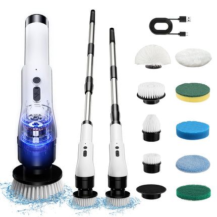 Electric Rotating Cleaning Brush with Display Screen, Featuring 3 Adjustable Speeds,