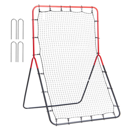 Baseball And Softball Rebounder Net 3x4.5 ft PitchBack 3-Way Trainer