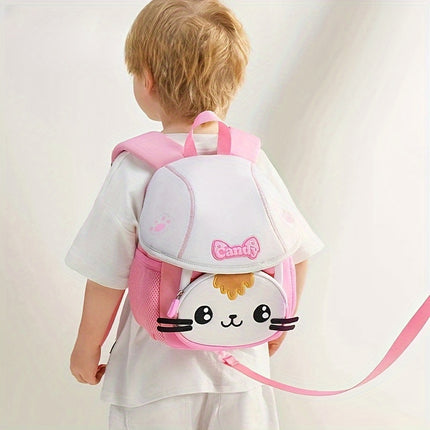 Cute Cartoon Bear Backpack for Youngsters 3-5 Years Old, Adjustable Strap Lightweight Kids' Bag