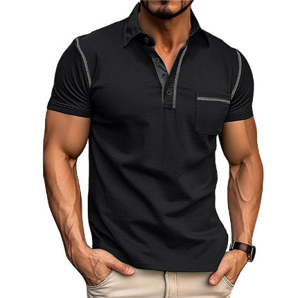 Short-sleeved Polo Shirt Summer Casual Quick-dry Tops Men Clothing