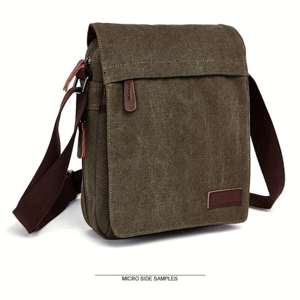 A Men'S Shoulder Bag, Single Piece, Crossbody Canvas Bag