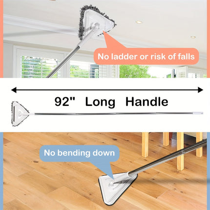 Mop Ceiling Cleaner with Long Handle Wall Cleaner, Baseboard Cleaning Tool with Handle