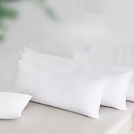 Classic White Extra-Long Pillow - Soft Breathable 100% Polyester Fill, Machine Washable