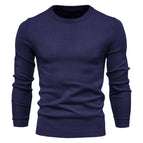 Navy blue round neck / L
