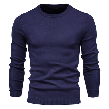 Men's Solid Color Slim Pullover Turtleneck Sweater Winter Casual Tops Clothing
