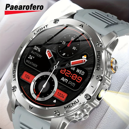 Smartwatch with a 1000Mah Large Battery, LED Flashlight, Wireless Calling, Voice Assistant, Multifunction