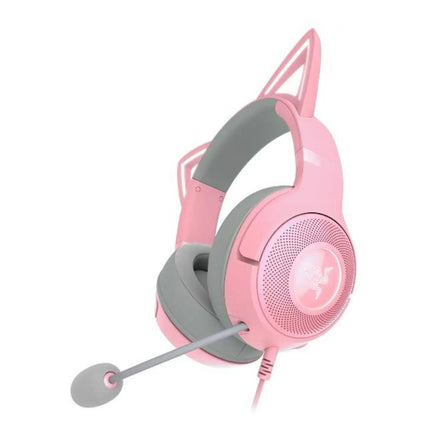 ForRazer Kraken Kitty V2 Wired Over-Ear Gaming Headset - Quartz Pink