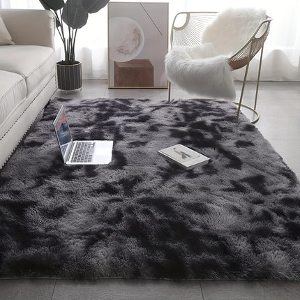 1pc Colorful Tie-dye Area Rug, Dry Cleaning Lounge Mat, Fluffy Decorative Throw Carpet,