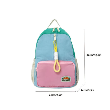 Lightweight Nylon Backpack for Ages 3-14 with Adjustable Straps, Casual Style,