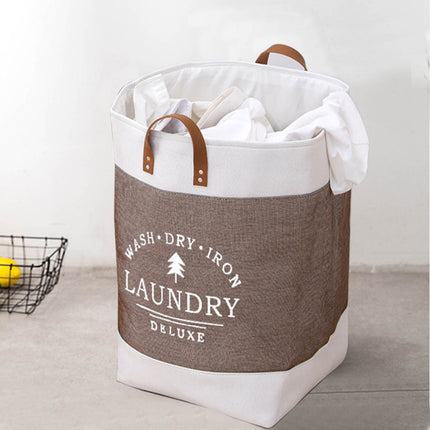 Printed Laundry Basket Fabric Foldable Clothing Toys Buggy Bag