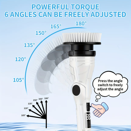 Electric Cleaning Brush, Long Brush for Cleaning Car, 8in 1 & 6in 1 Multiple Accessories