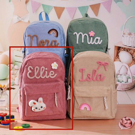 Corduroy Large Capacity Backpack, June 1st Gift, Custom Surprise Gift for Him,