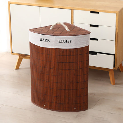 Household Dustproof Laundry Basket Bamboo Woven