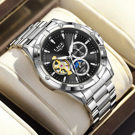 Luxury Stainless Steel Case, Luminous Hands, Date &