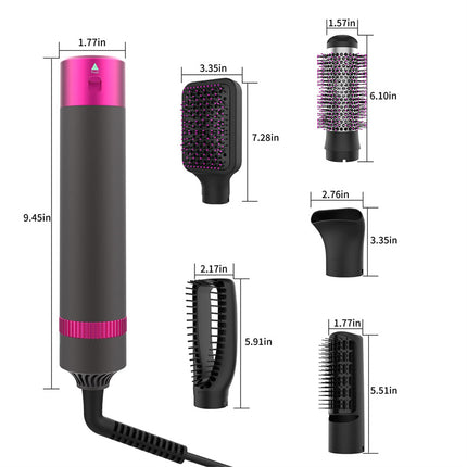 Professional 5 In 1 Hair Dryer Brush Dryer And Straightening Brush Electric