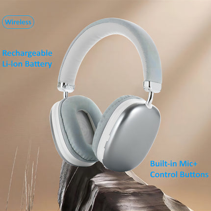 High-Quality Wireless Headphones, Lightweight Foldable Design with Built-