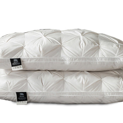 A Pair Of Feather Pillows And White Goose Single Neck Guards