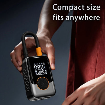 Portable Wireless Air Compressor Tire Inflator- with Digital Pressure Gauge, Emergency LED Light