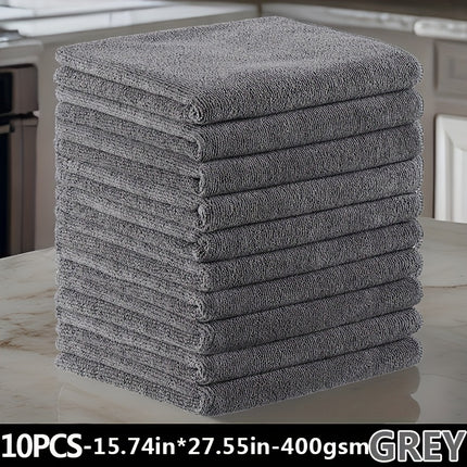 Ultra-Soft Microfiber Salon Towels (5/10/20/50pcs) (Black/White/Grey), 16x27 Inches, 400 GSM