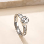 Steel Color White Diamond / No 6