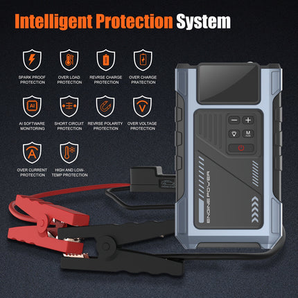 6000A Car Jump Starter Power Bank with 150PSI Air Compressor