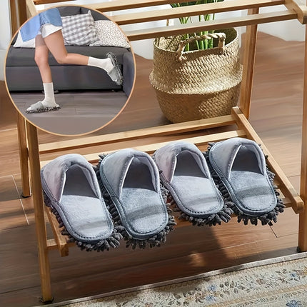 1 Pair of Removable Mop Slippers, Super Soft and Silent, One Size Fits All, Cleaning Supplies, Cleaning Tools