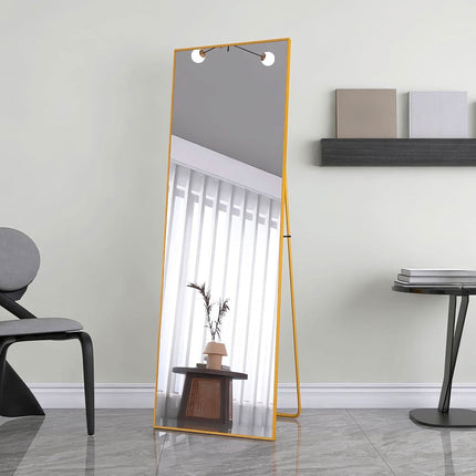 Full-Length Mirror, 162 x 53 cm, Large Freestanding Mirror, Floor Mirror, Wall Mirror with Aluminum Frame
