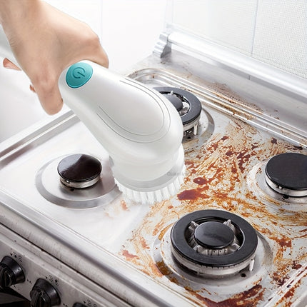 The dolphin electric rotating cleaning brush has a replaceable head and is USB - charged