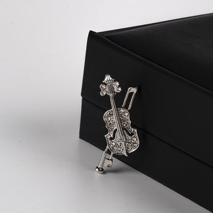 Classic Music Style Violin Brooch