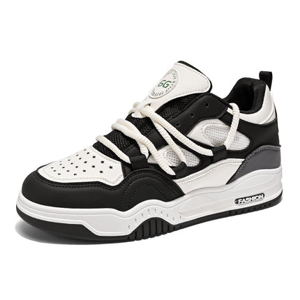Men'S Korean Style Low-Top Sneakers - Lightweight Slip-On/Lace-Up Hybrid Casual Shoes