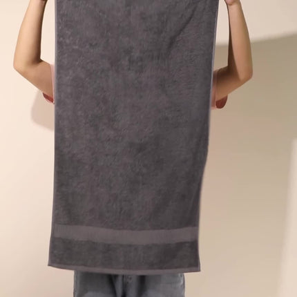 2pcs Extra Large Cotton Hand towels 50*100cm/19.7*39.4in, solid color Cotton 450GSM soft