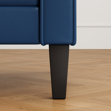 Sofa Suitable for High-Traffic Areas & Pet-Friendly - Slipcovered Synthetic Leather Couch