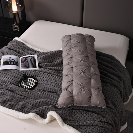 1pc New Twisted Flower 3D Design Double Long Pillow Core, Durable and Non-Sagging, Good Support