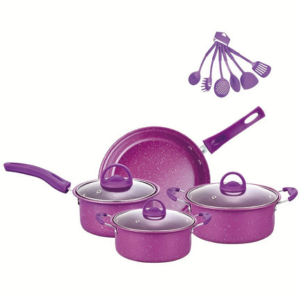 13pcs Kitchen Cookware Set - Heat Resistant Pots Pan Set